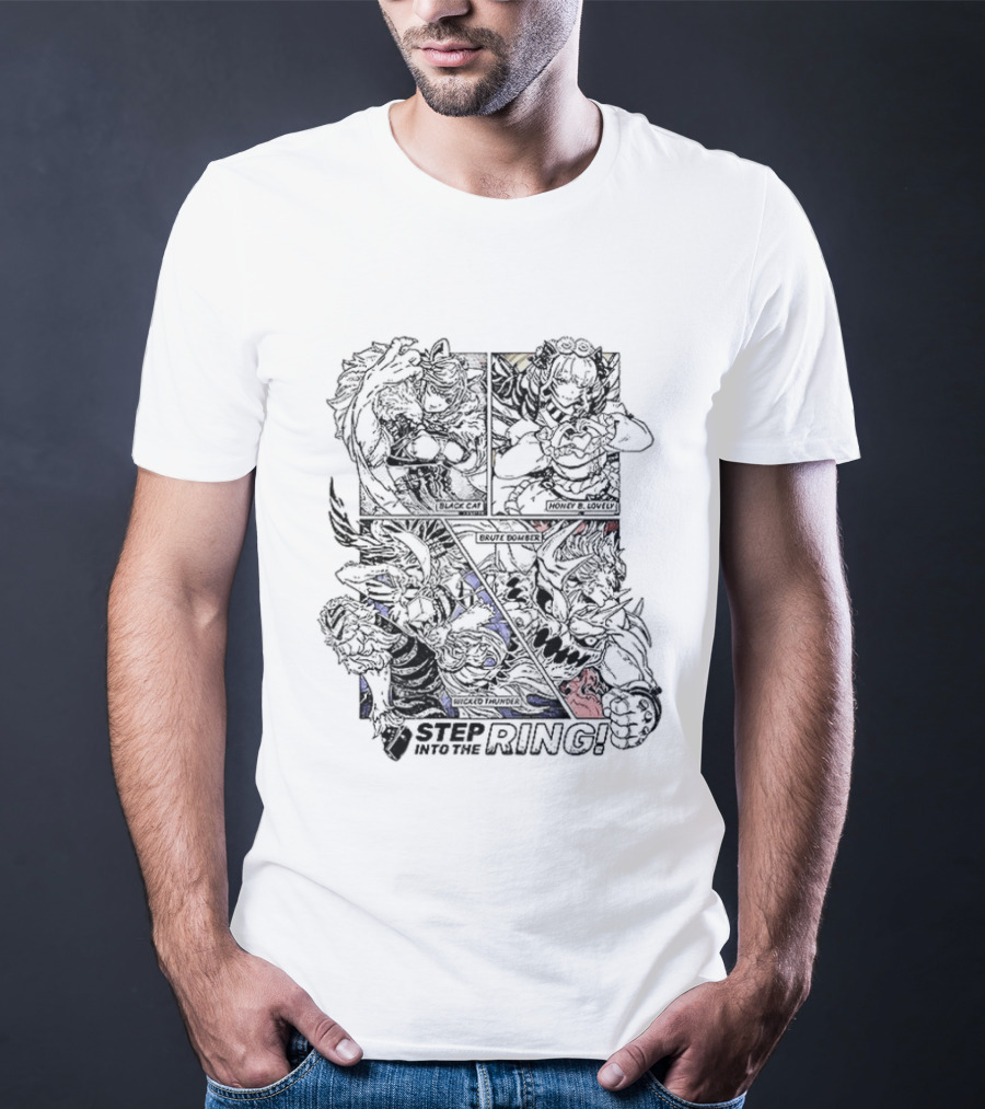 Classic Step Into The Ring Street Fighter Ken Vs Ryu Showdown T-Shirt