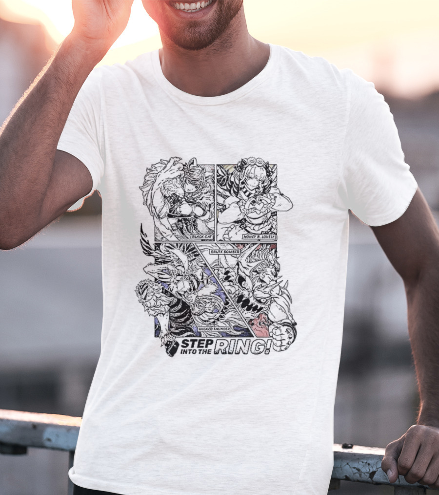 Classic Step Into The Ring Street Fighter Ken Vs Ryu Showdown T-Shirt
