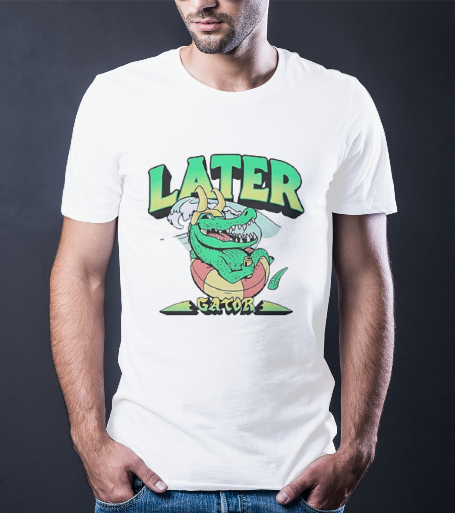 Later Gator Loki Alligator Marvel Disney Plus Floating Relaxation T-Shirt