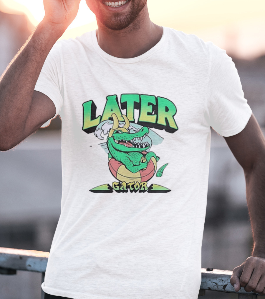 Later Gator Loki Alligator Marvel Disney Plus Floating Relaxation T-Shirt