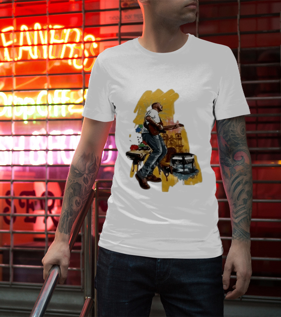 Zach Bryan Salt Lake City Utah August 7 2026 Tour Guitar Performance T-Shirt