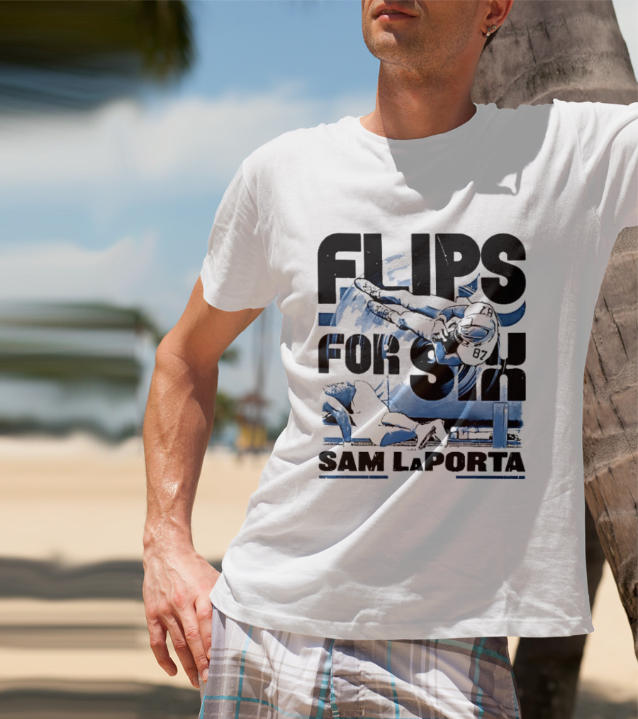 Sam Laporta Flips For Six Detroit Football T-Shirt