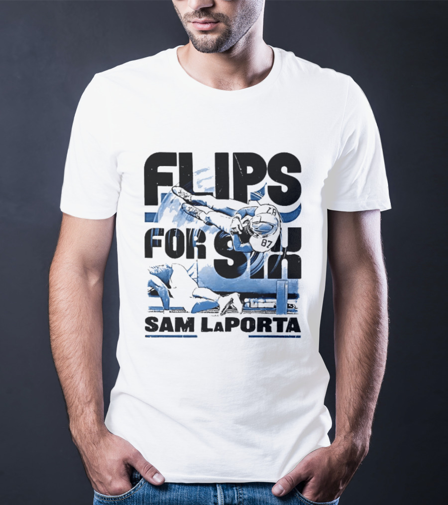 Sam Laporta Flips For Six Detroit Football T-Shirt