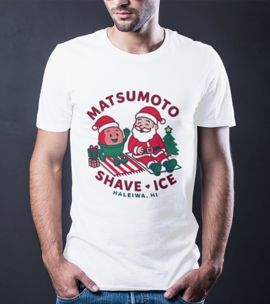Matsumoto Shave Ice Christmas Haleiwa HI Santa Holiday 2025 T-Shirt