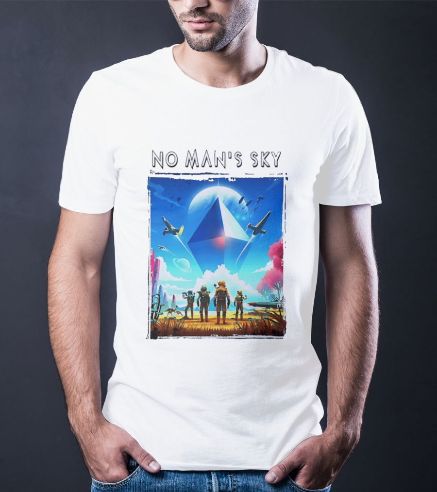 No Man's Sky Adventure With Spacecrafts And Explorers T-Shirt