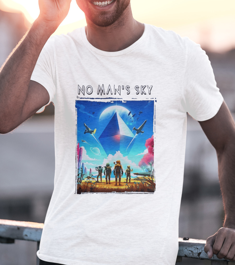 No Man's Sky Adventure With Spacecrafts And Explorers T-Shirt