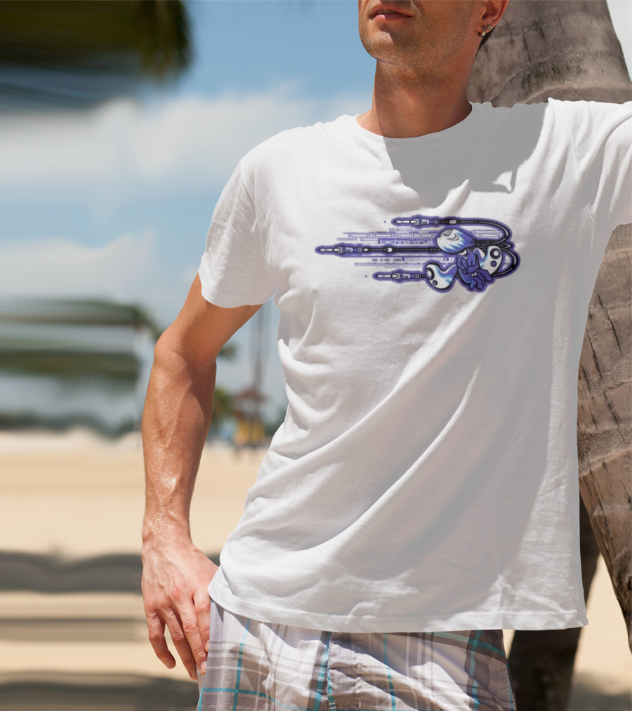Techno Virus Digitalvirus No1 Cyber Character With Circuit T-Shirt