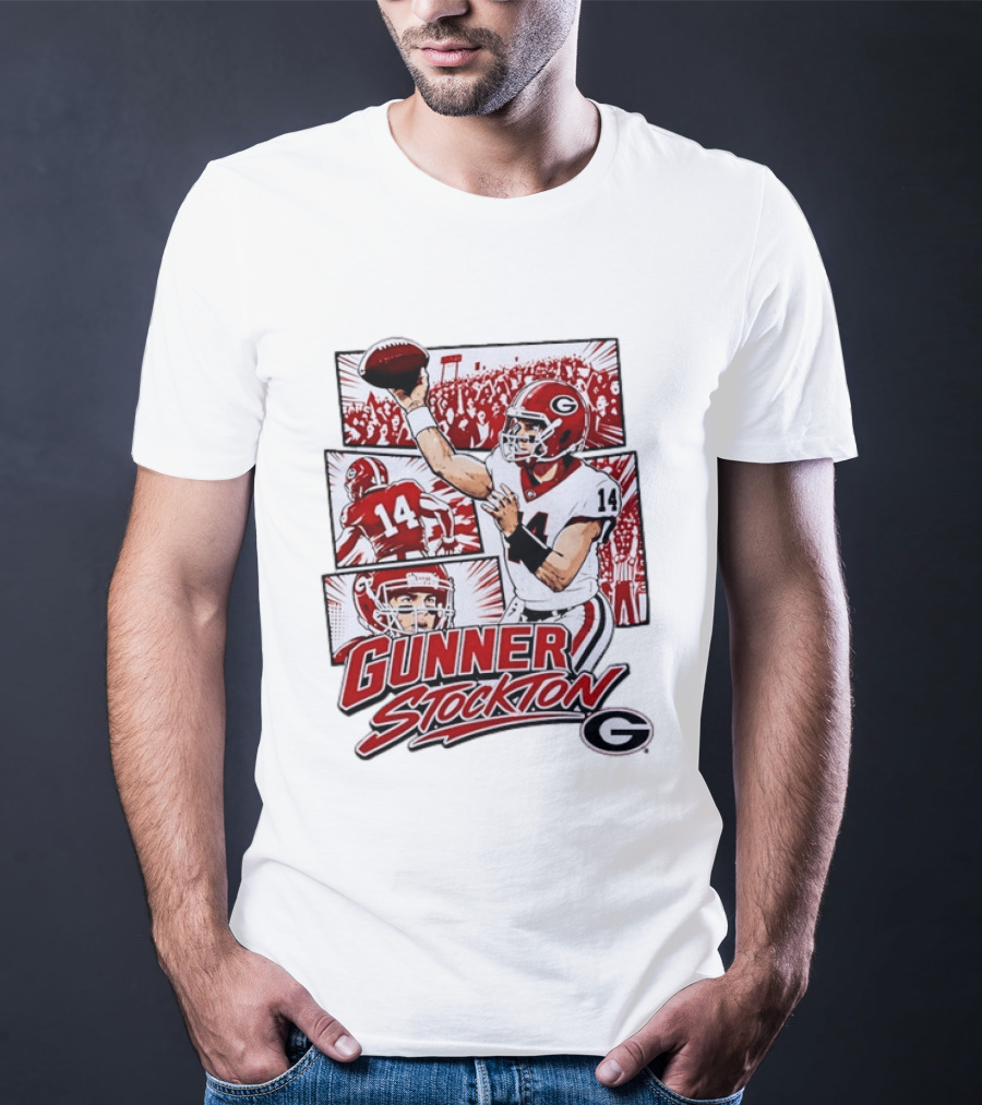 Gunner Stockton Georgia Bulldogs Football Player 14 T-Shirt