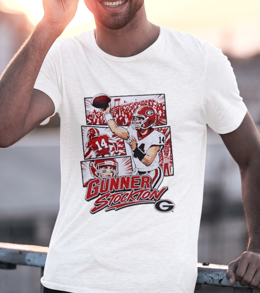 Gunner Stockton Georgia Bulldogs Football Player 14 T-Shirt