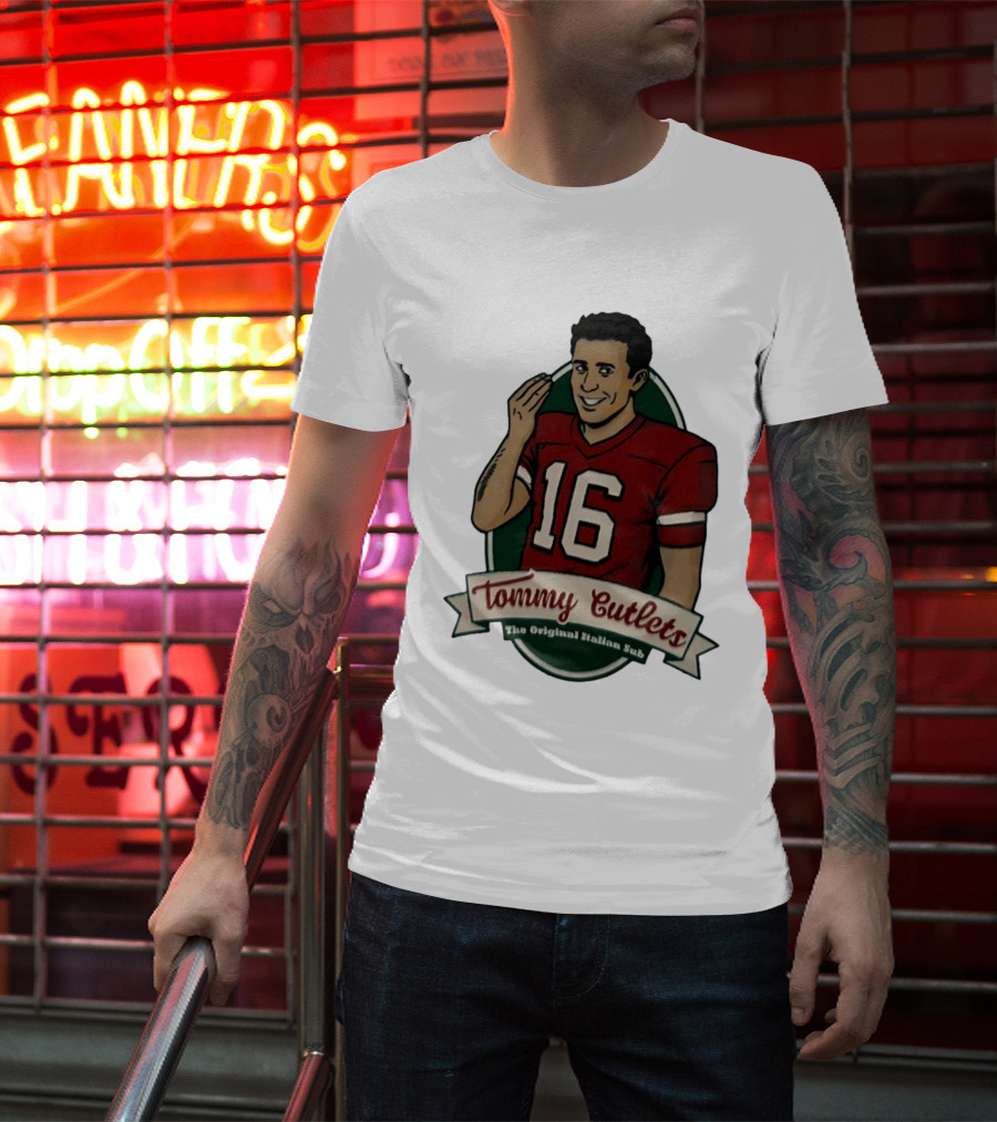 Tommy DeVito 16 Football Jersey Tommy Cutlets The Original Italian Sub T-Shirt