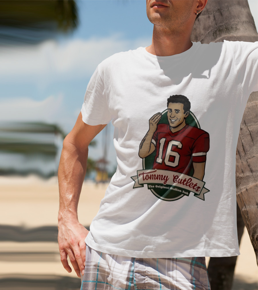 Tommy DeVito 16 Football Jersey Tommy Cutlets The Original Italian Sub T-Shirt