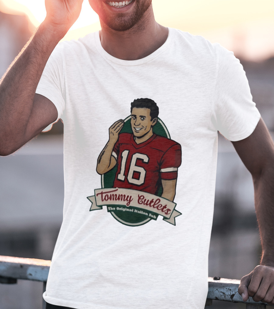 Tommy DeVito 16 Football Jersey Tommy Cutlets The Original Italian Sub T-Shirt
