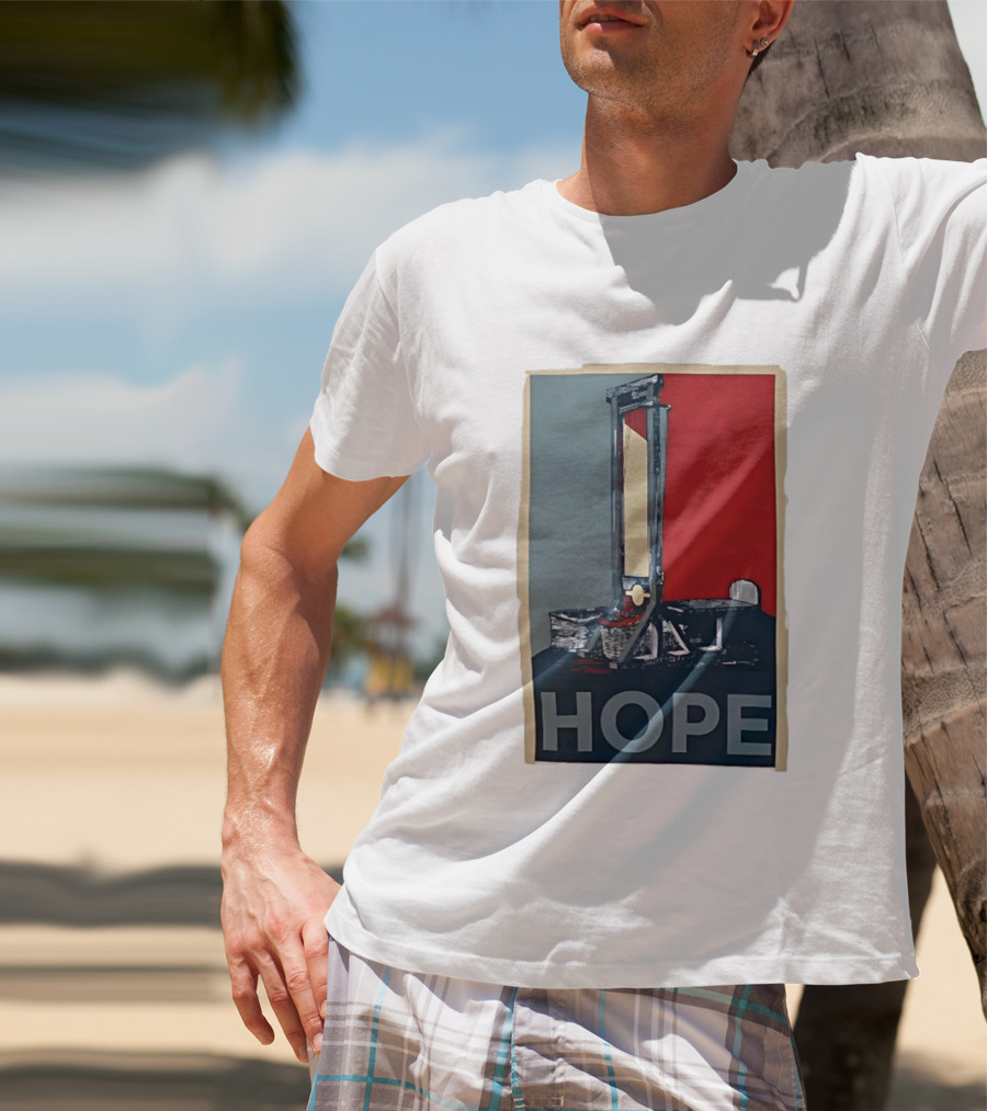 Hope Guillotine Vintage Style Political Icon Concept T-Shirt