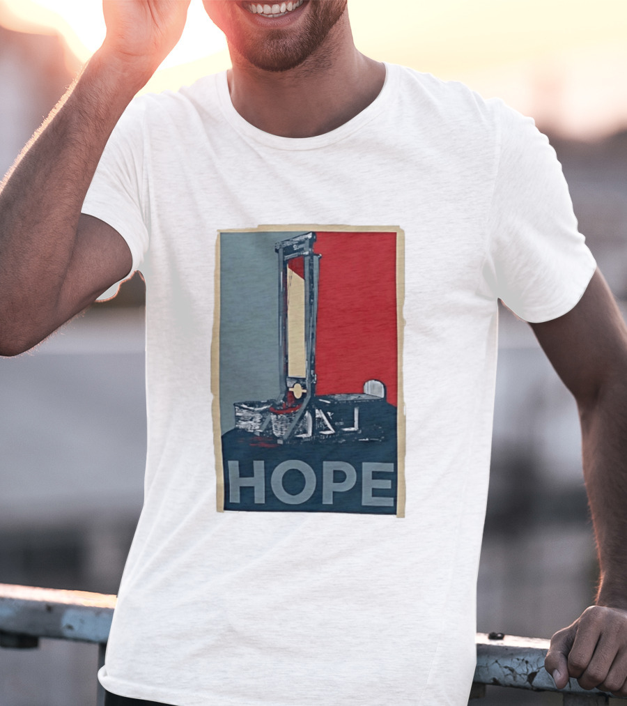 Hope Guillotine Vintage Style Political Icon Concept T-Shirt