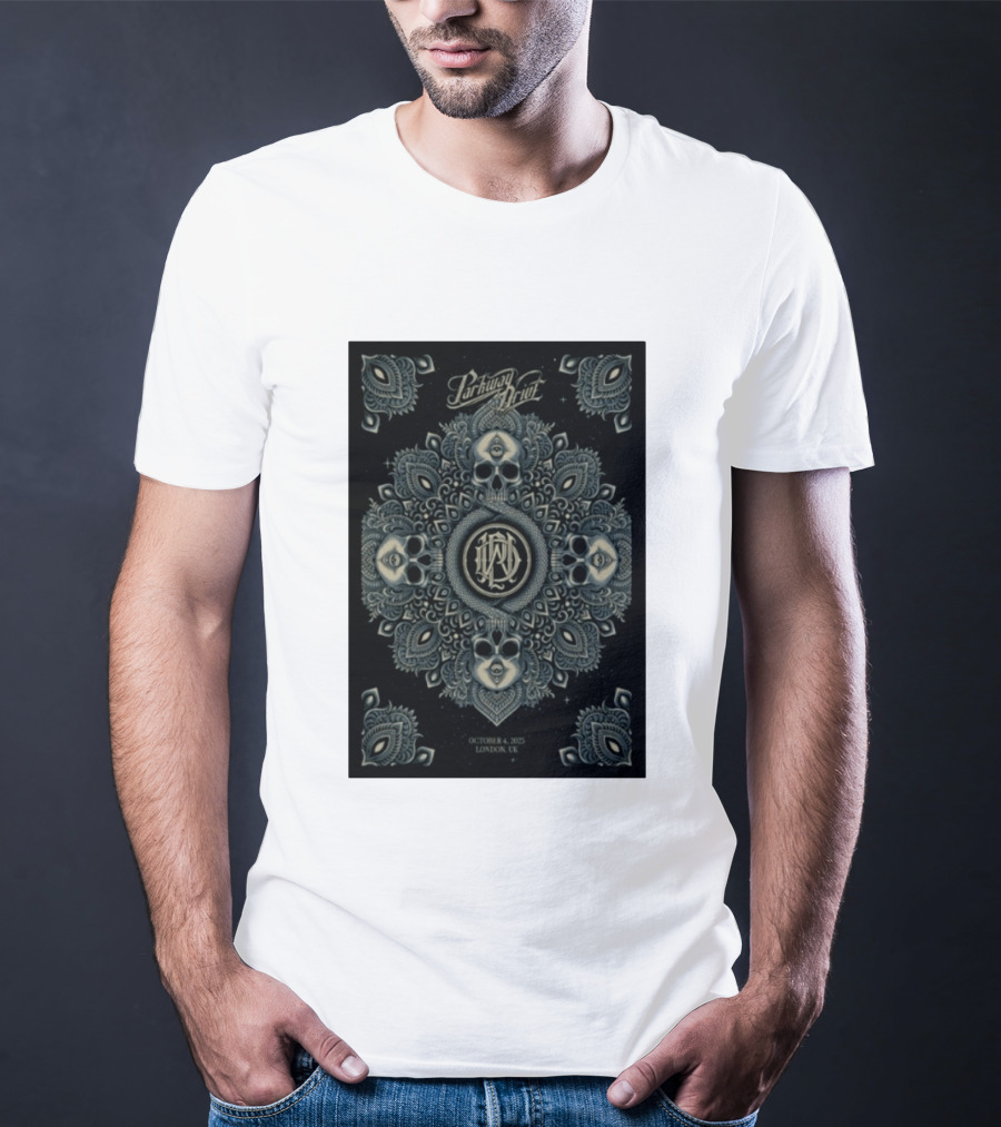 Parkway Drive Tour London UK October 4 2025 Mandala And Skull T-Shirt