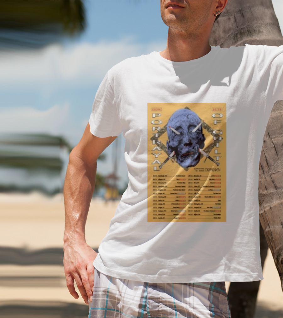 Portrayal Of Guilt Europe Tour 2025 Featuring Deafheaven Dates And Locations T-Shirt
