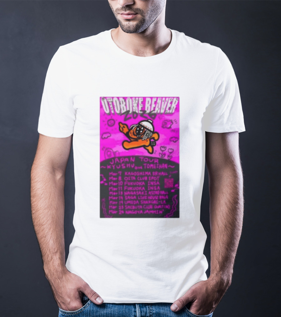 Otoboke Beaver Japan Tour 2026 Kyushu Tomiehan Kagoshima Oita Fukuoka Nagasaki Saga Umeda Shibuya Nagoya T-Shirt