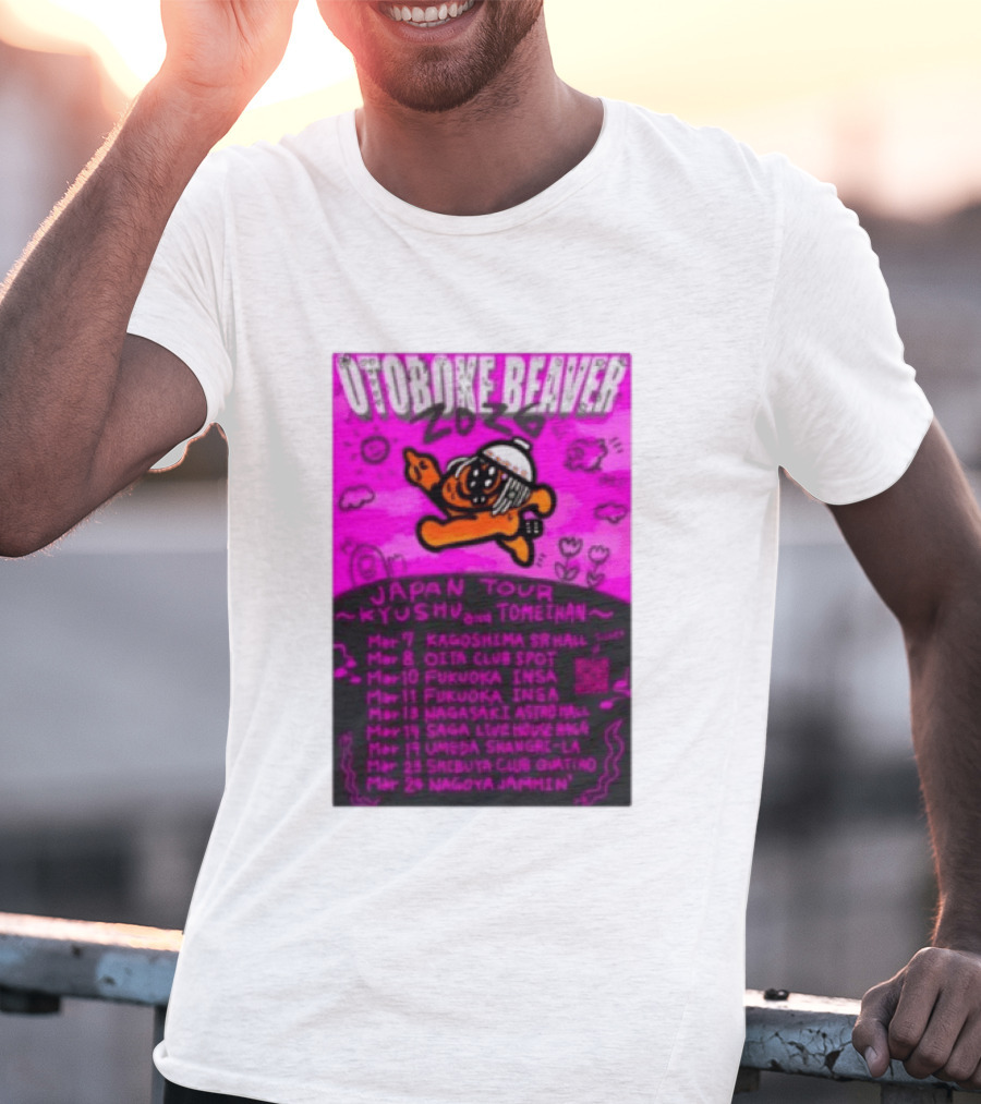 Otoboke Beaver Japan Tour 2026 Kyushu Tomiehan Kagoshima Oita Fukuoka Nagasaki Saga Umeda Shibuya Nagoya T-Shirt