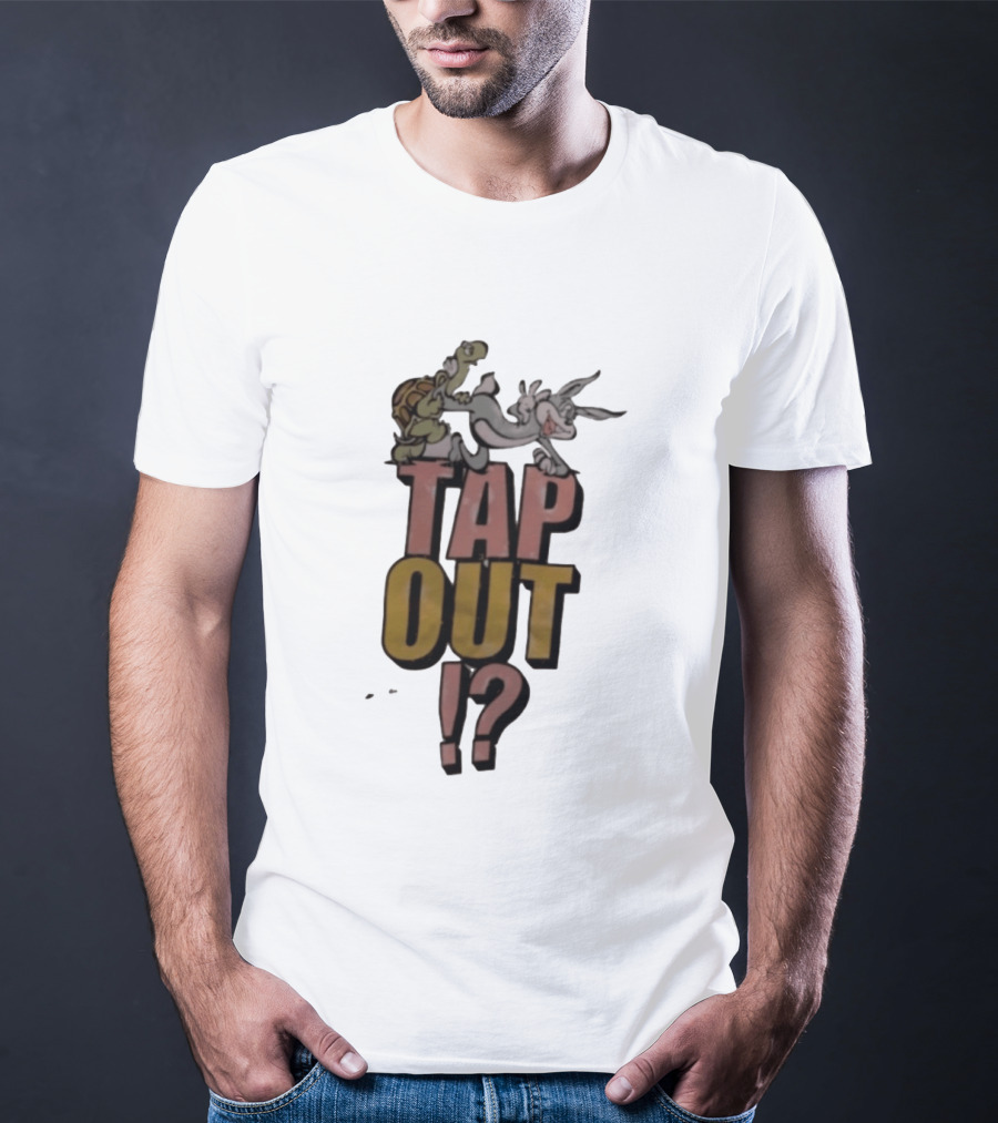 Turtle And Rabbit Tap Out Wrestling Match Showdown T-Shirt