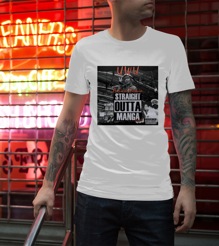 UWU Airica Demia Straight Outta Manga Panel Parental Explicit Fan Service T-Shirt