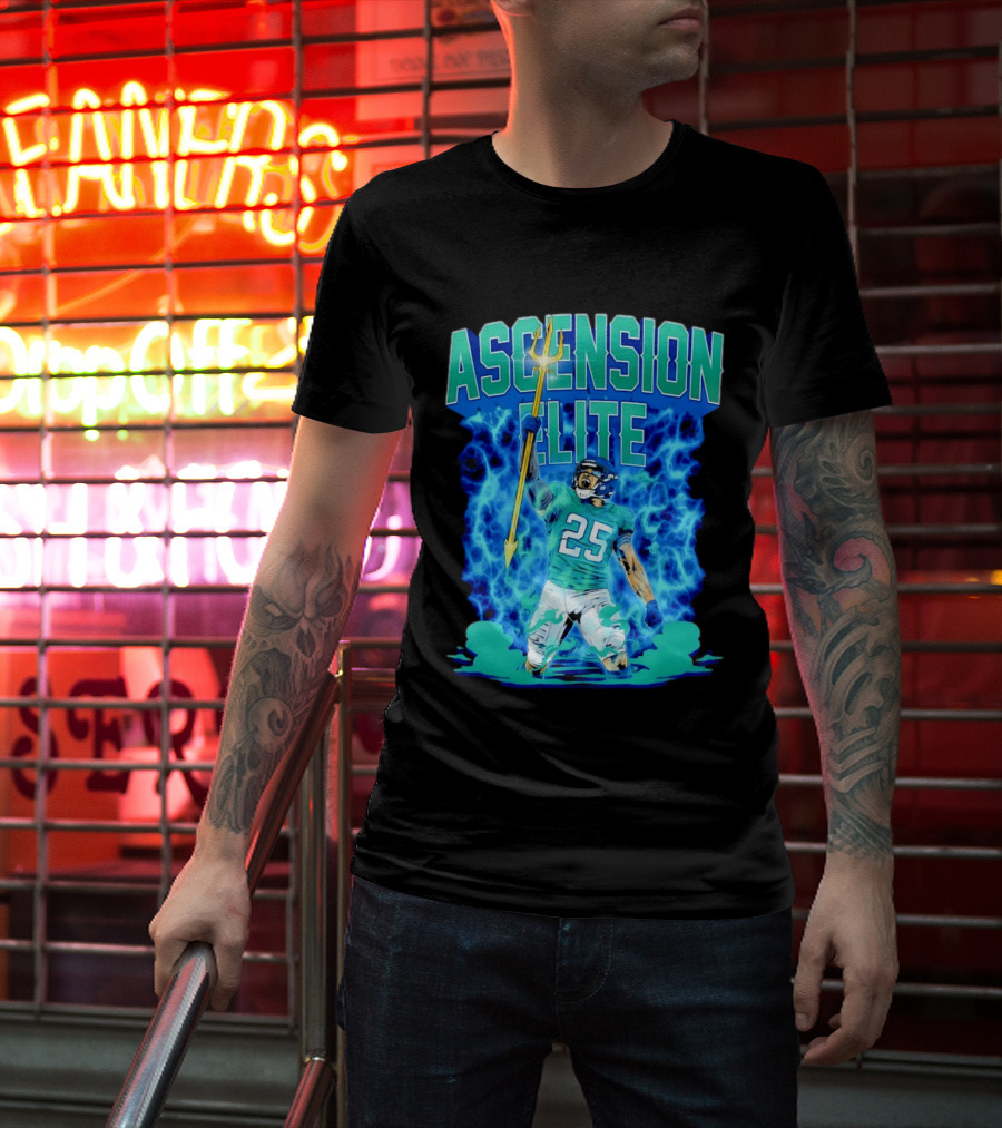 Ascension Elite 25 Football Player Trident Lightning Energy T-Shirt