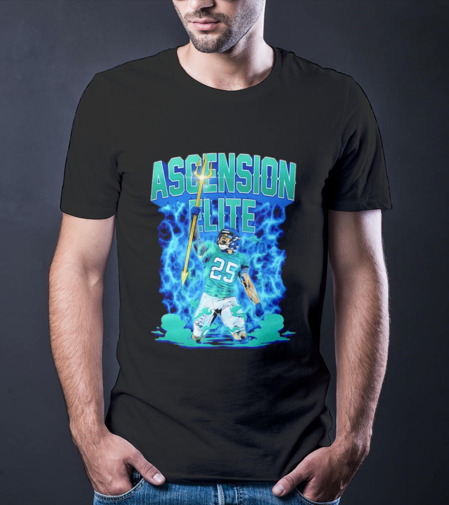 Ascension Elite 25 Football Player Trident Lightning Energy T-Shirt