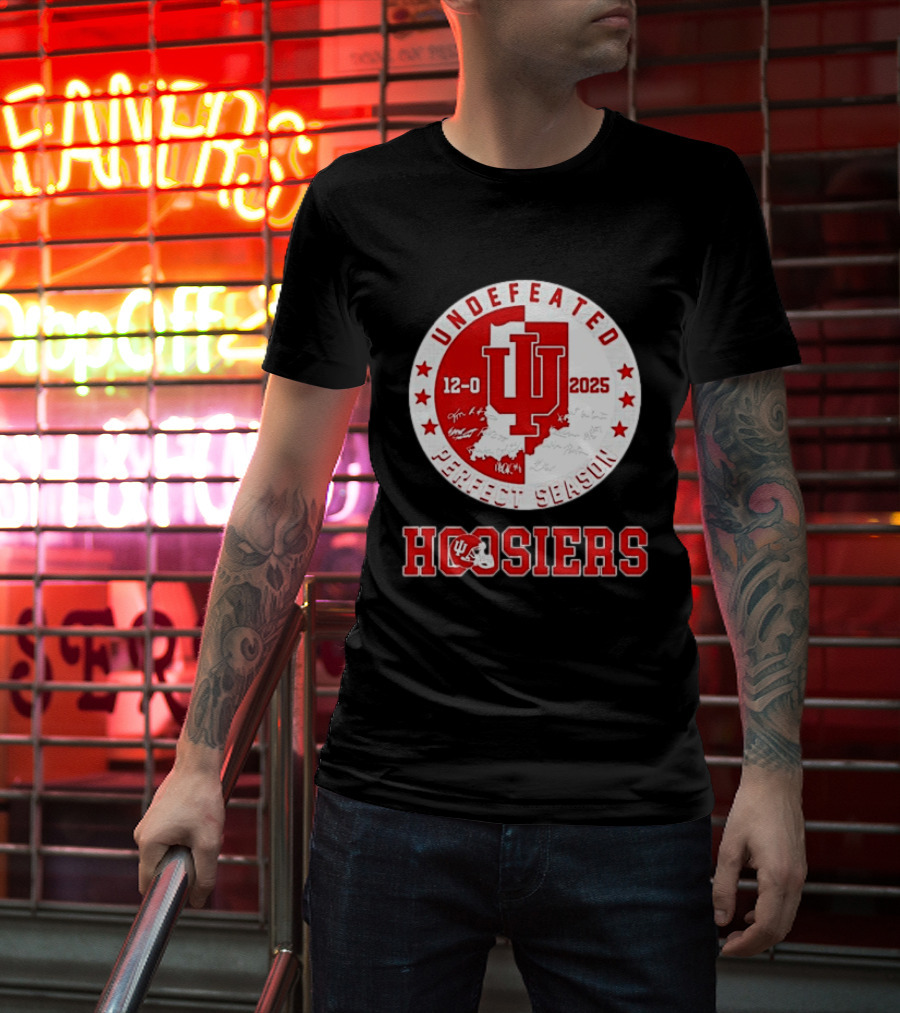 Indiana Hoosiers 12 0 Undefeated 2025 Perfect Season T-Shirt