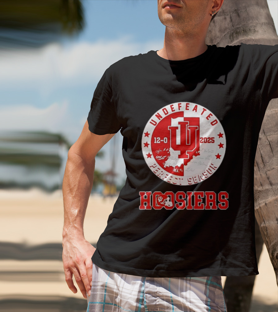 Indiana Hoosiers 12 0 Undefeated 2025 Perfect Season T-Shirt