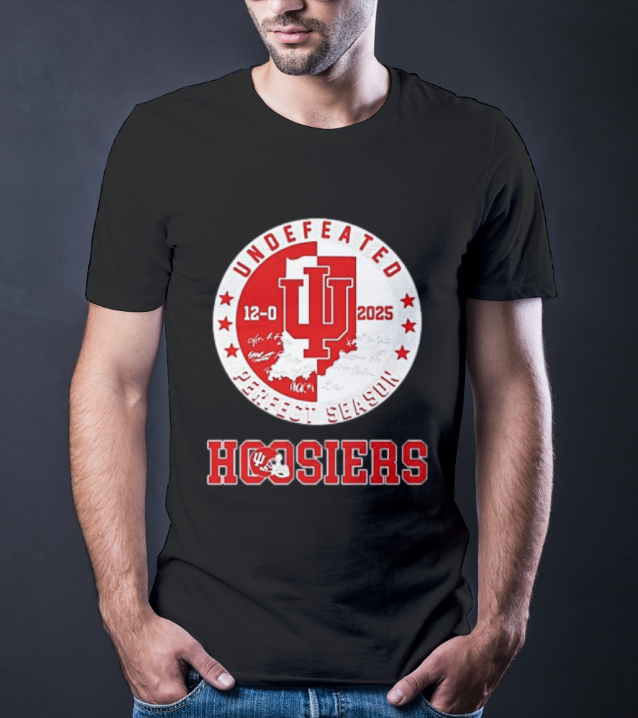 Indiana Hoosiers 12 0 Undefeated 2025 Perfect Season T-Shirt