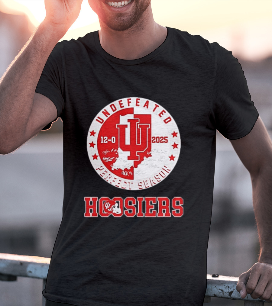 Indiana Hoosiers 12 0 Undefeated 2025 Perfect Season T-Shirt