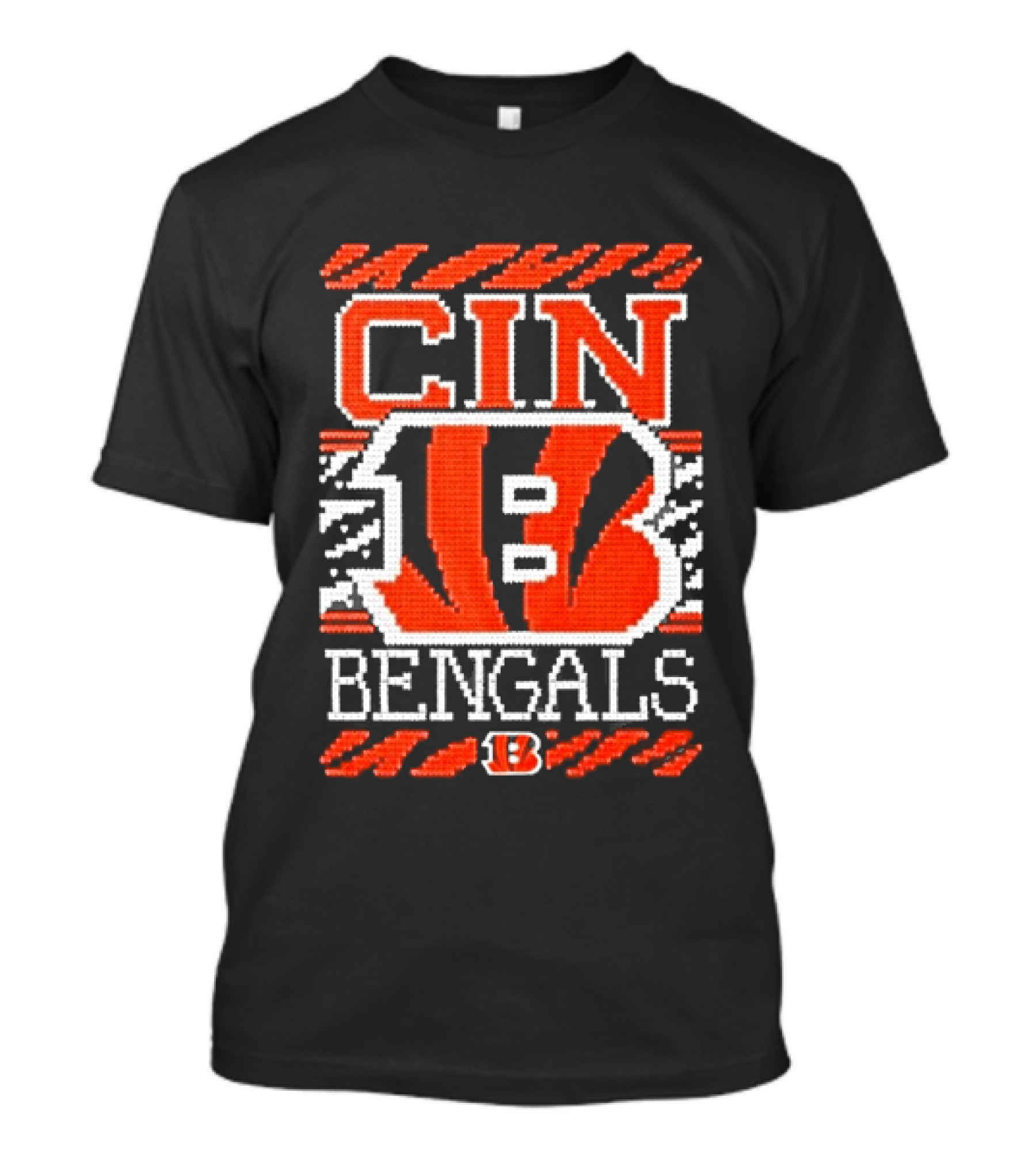 Classic Cincinnati Bengals Holiday Ugly Christmas Football Fan CIN B T-Shirt