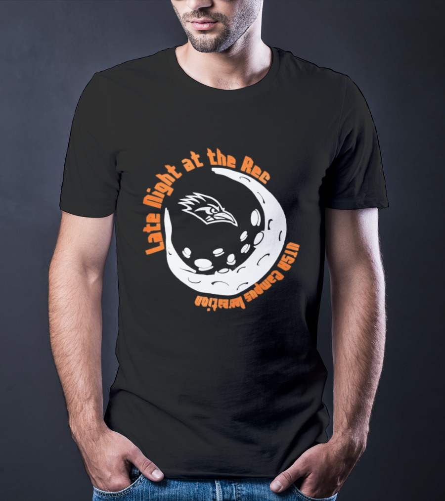 Late Night At The Rec UTSA Roadrunners Campus Recreation Moon T-Shirt