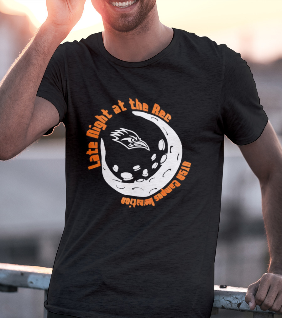 Late Night At The Rec UTSA Roadrunners Campus Recreation Moon T-Shirt