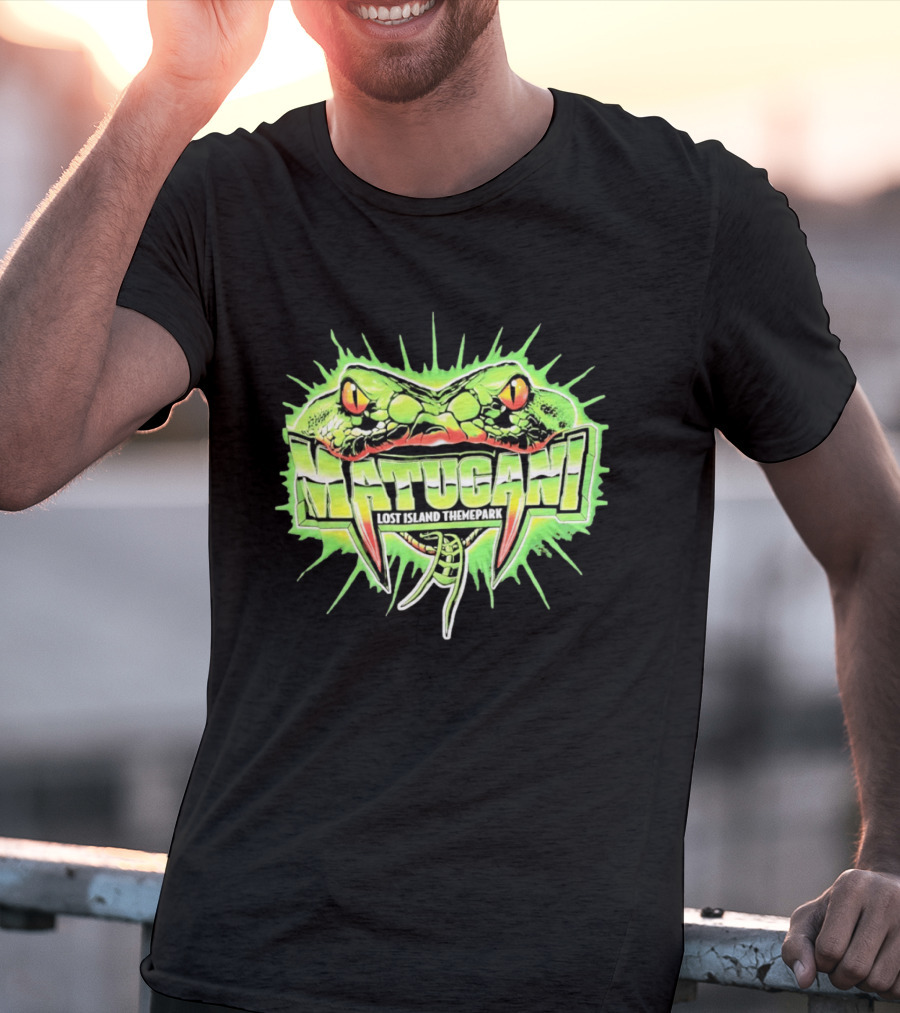 Matugani Snake Roller Lost Island Themepark Adventure T-Shirt