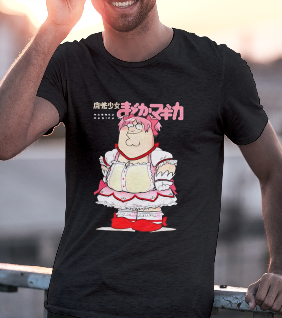 Madoka Peter Griffin Family Guy Puella Magi Madoka Magica Crossover Anime T-Shirt