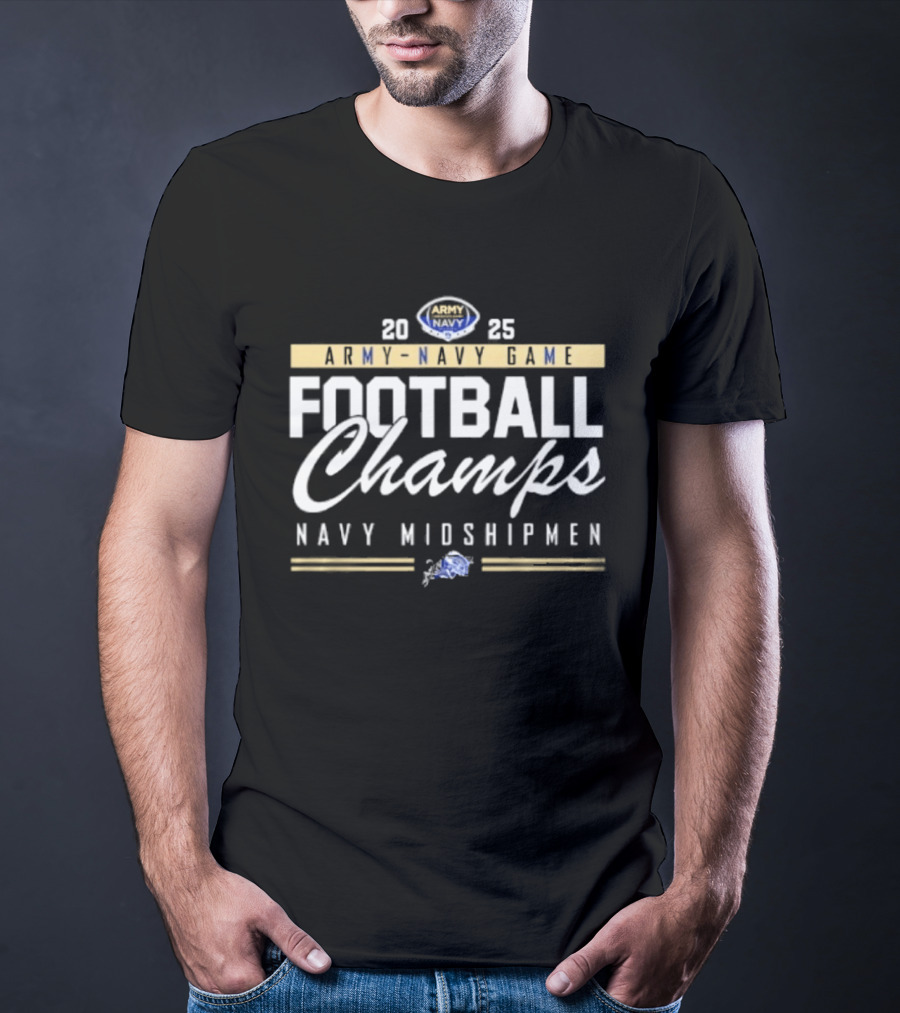 2025 Army Navy Game Football Champs Navy Midshipmen T-Shirt