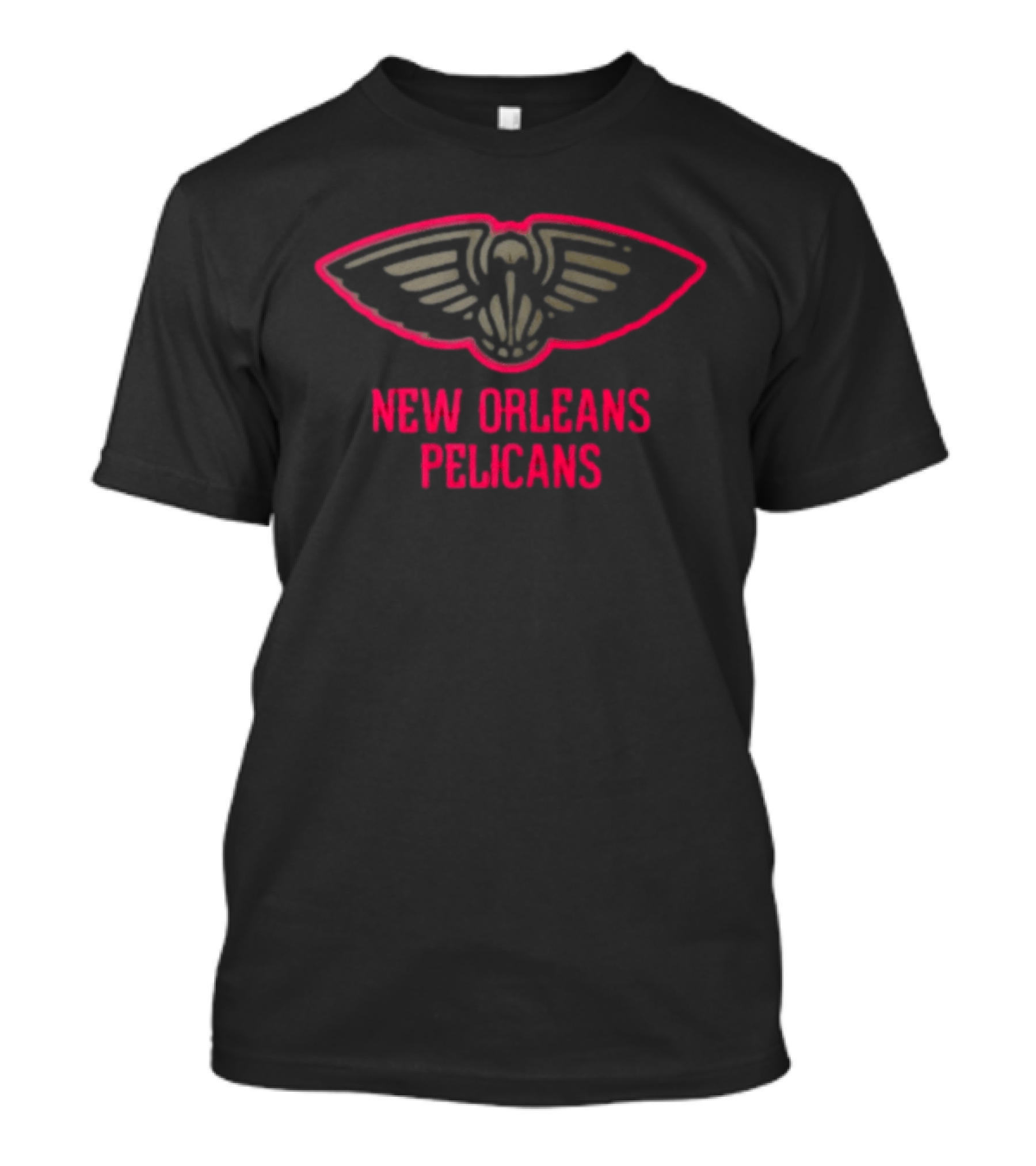 New Orleans Pelicans Highlight Reel Red Outline Basketball Team T-Shirt