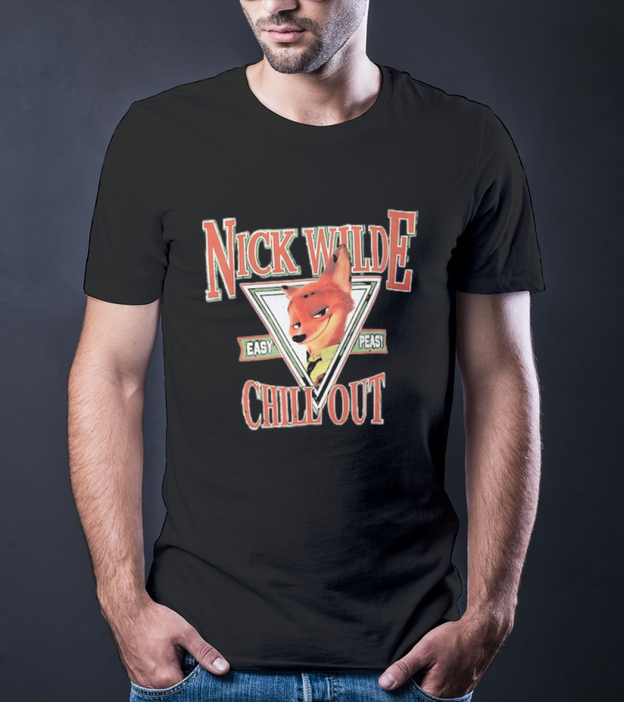 Nick Wilde Easy Peasy Chill Out Zootopia Triangle Frame T-Shirt