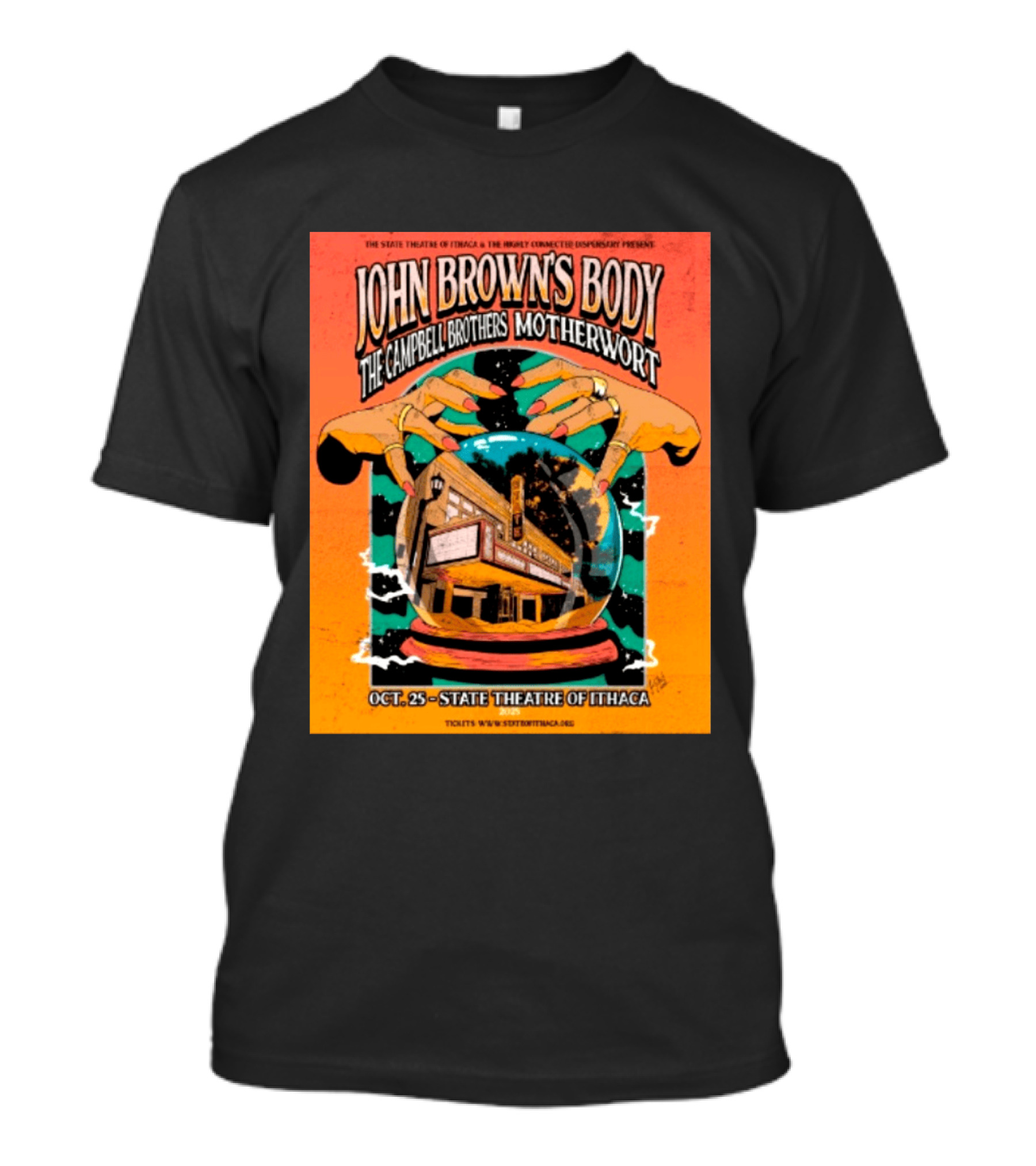 John Browns Body The Campbell Brothers Motherwort October 25 2025 State Theatre Of Ithaca Event T-Shirt