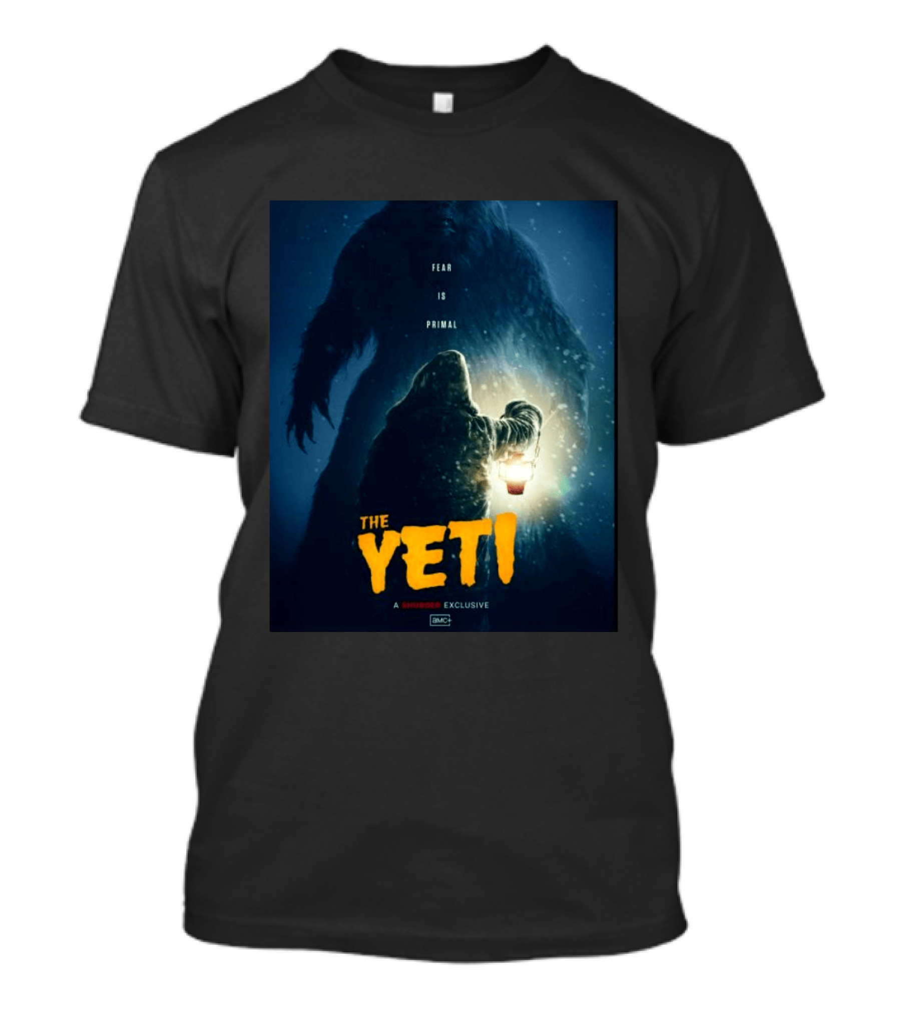 Fear Is Primal The Yeti A Shudder Exclusive AMC Lantern Shadowy Figure T-Shirt