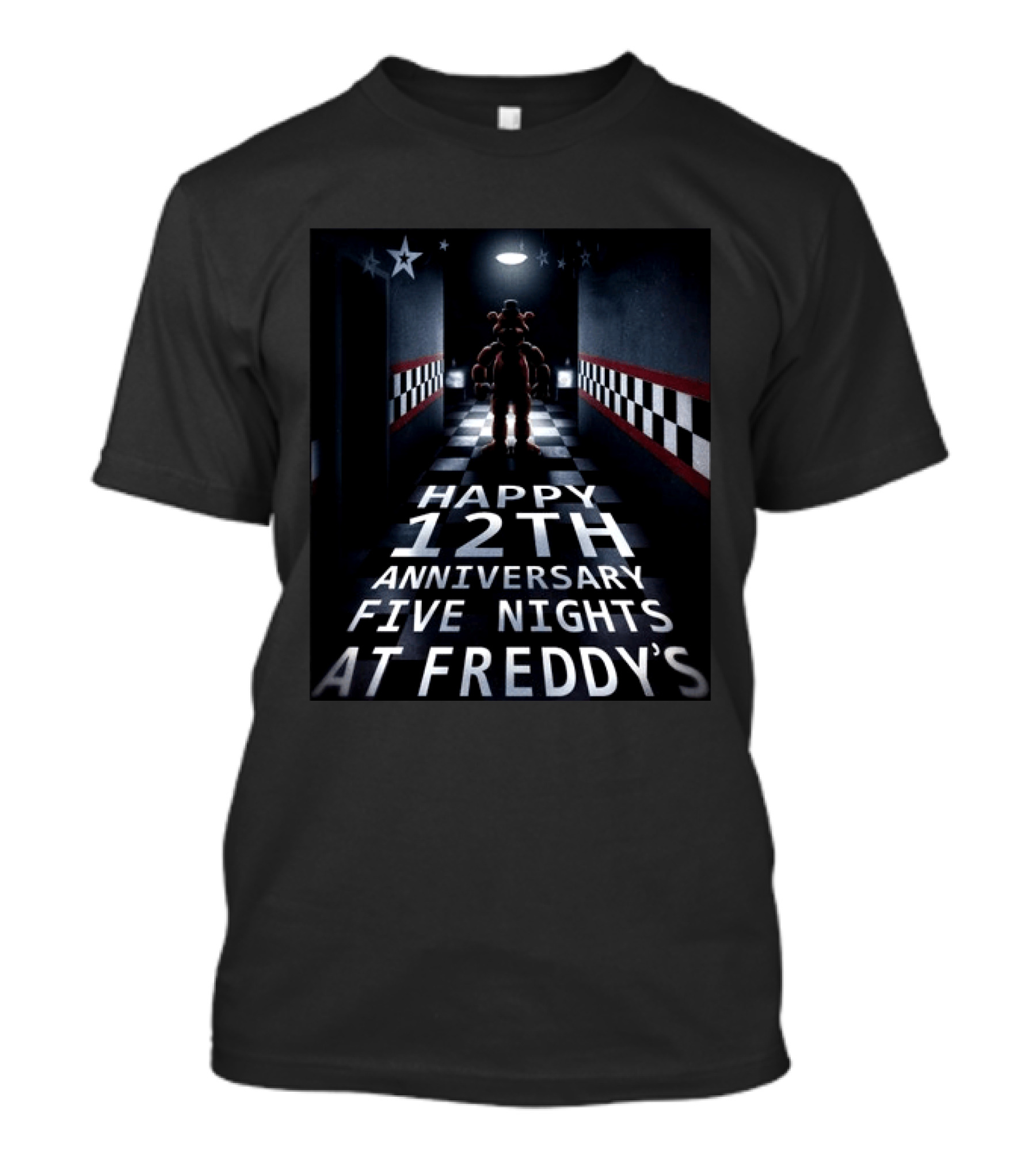 Five Nights At Freddy's Freddy Fazbear Happy 12th Anniversary Celebration T-Shirt