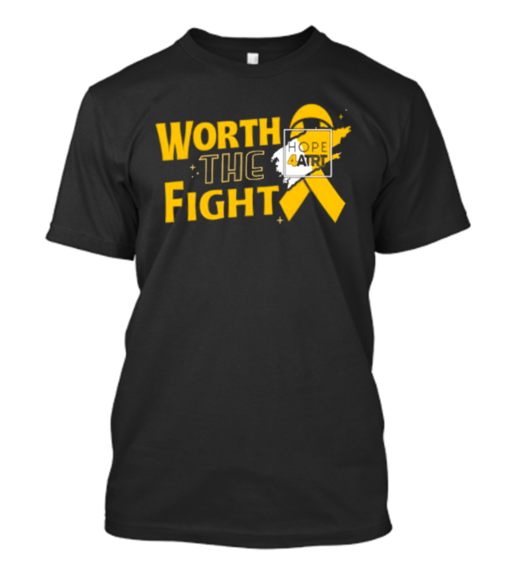 Worth The Fight Hope Yellow Ribbon 4 T-Shirt