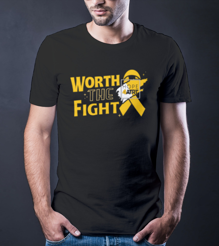 Worth The Fight Hope Yellow Ribbon 4 T-Shirt