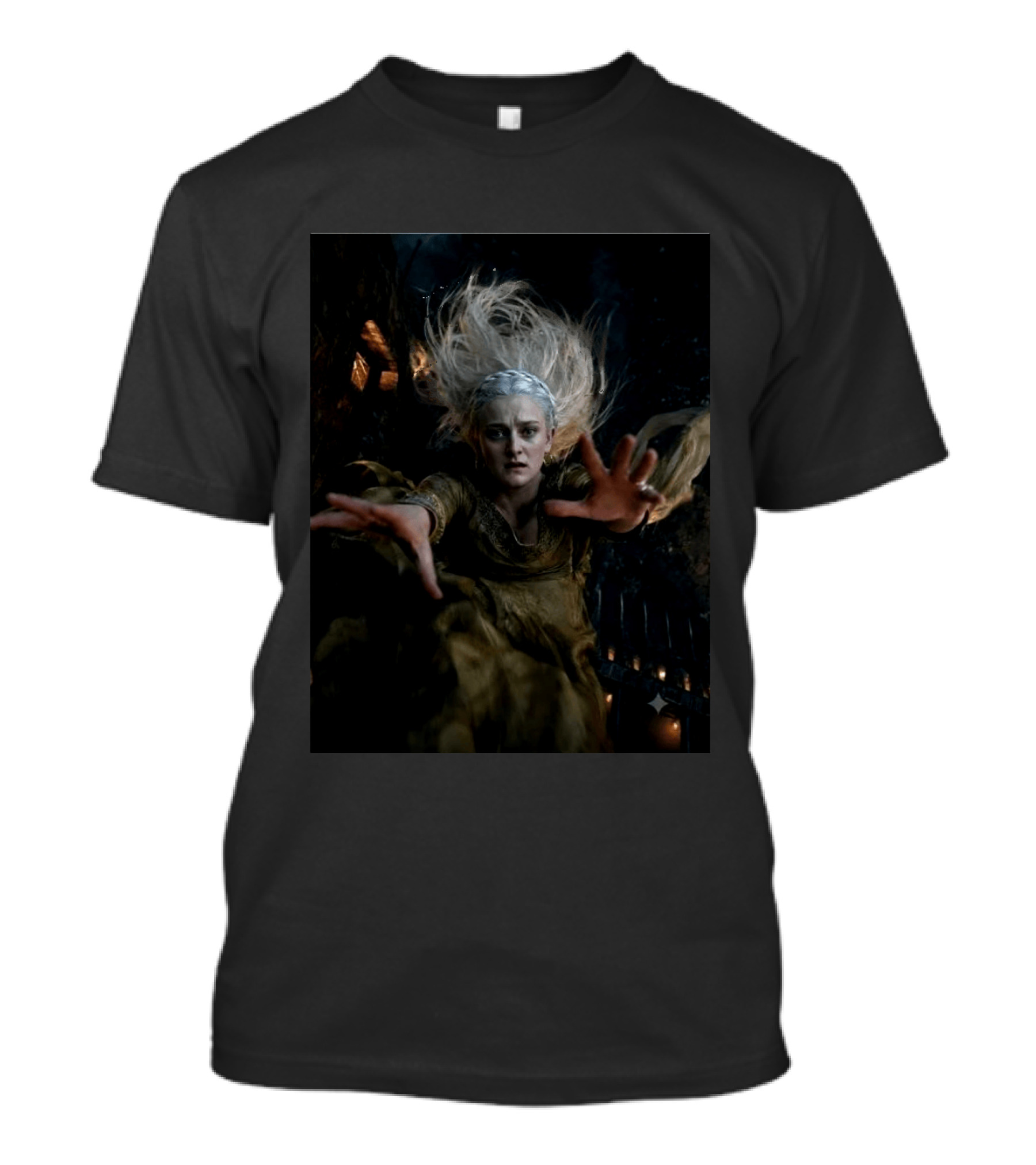 Helaena Targaryen Silver Haired Fantasy Woman In Dark Forest House Of The Dragon Scene T-Shirt
