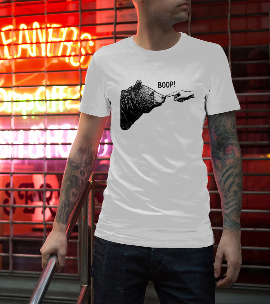Bear Boop Finger Touching Nose T-Shirt