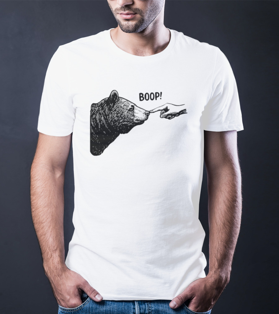 Bear Boop Finger Touching Nose T-Shirt