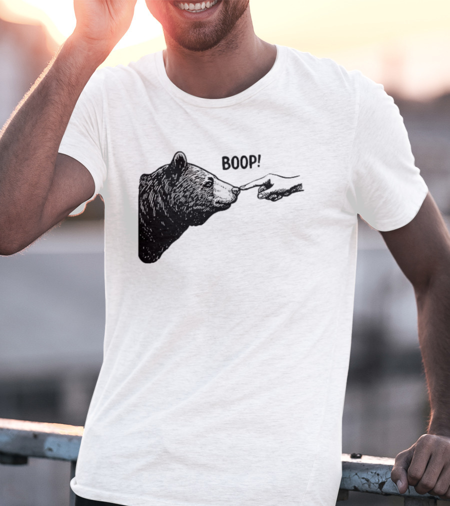 Bear Boop Finger Touching Nose T-Shirt