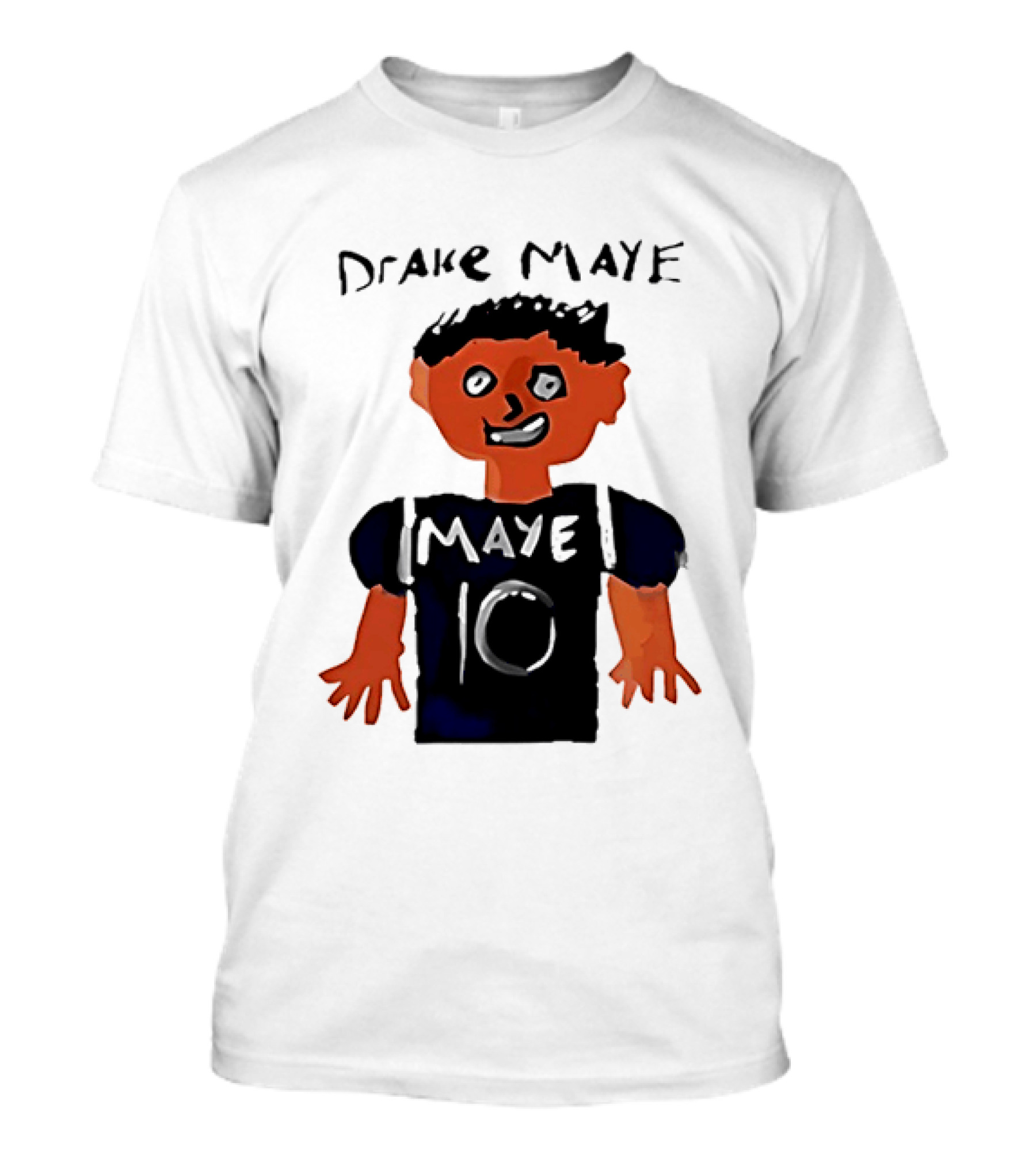 Drake Maye 10 Caricature Drawing New England Patriots T-Shirt