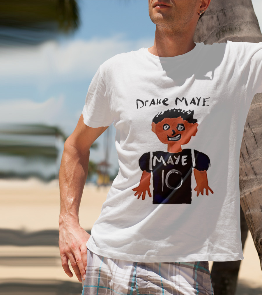 Drake Maye 10 Caricature Drawing New England Patriots T-Shirt
