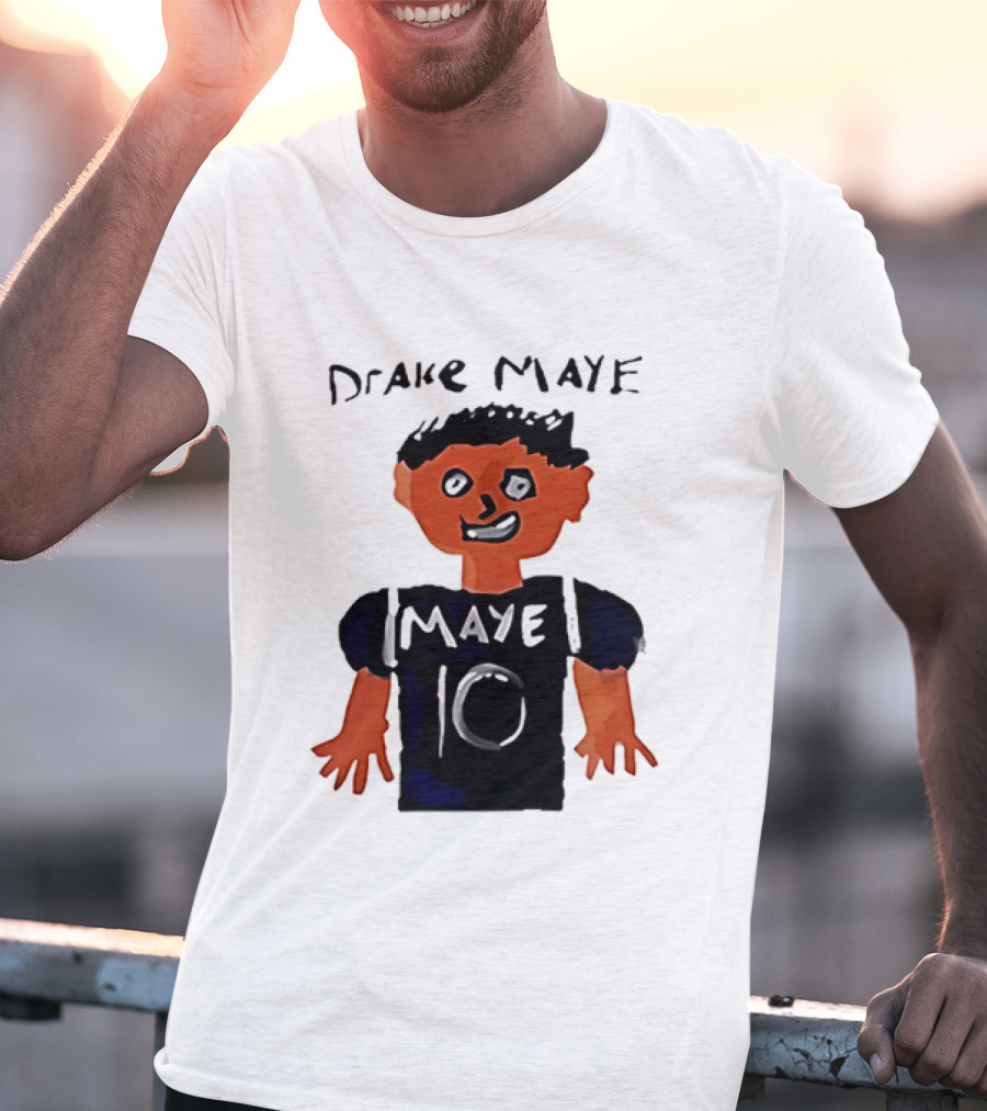 Drake Maye 10 Caricature Drawing New England Patriots T-Shirt